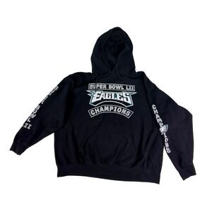 NFL Pro Line Philadelphia Eagles Super Bowl LII Champions Hoodie Black 3XL